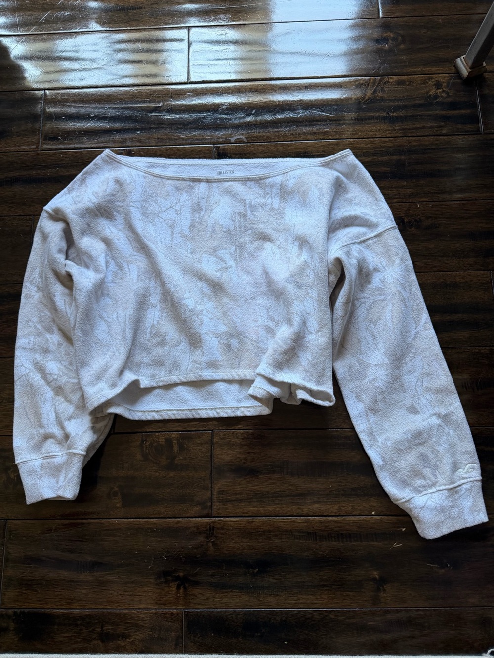 Hollister Camo Off The Shoulder Sweater